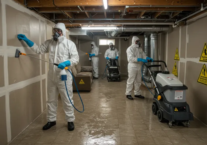 Basement Moisture Removal and Structural Drying process in Ogden, KS